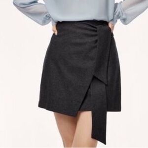 Aritzia Wilfred Doreen Wrap Skirt Charcoal